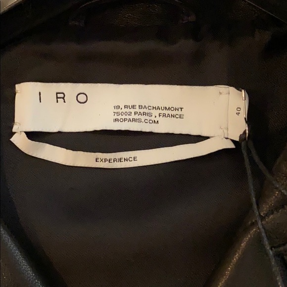 IRO Else Leather Jacket Size 40 (size 8) NWT - Picture 6 of 16